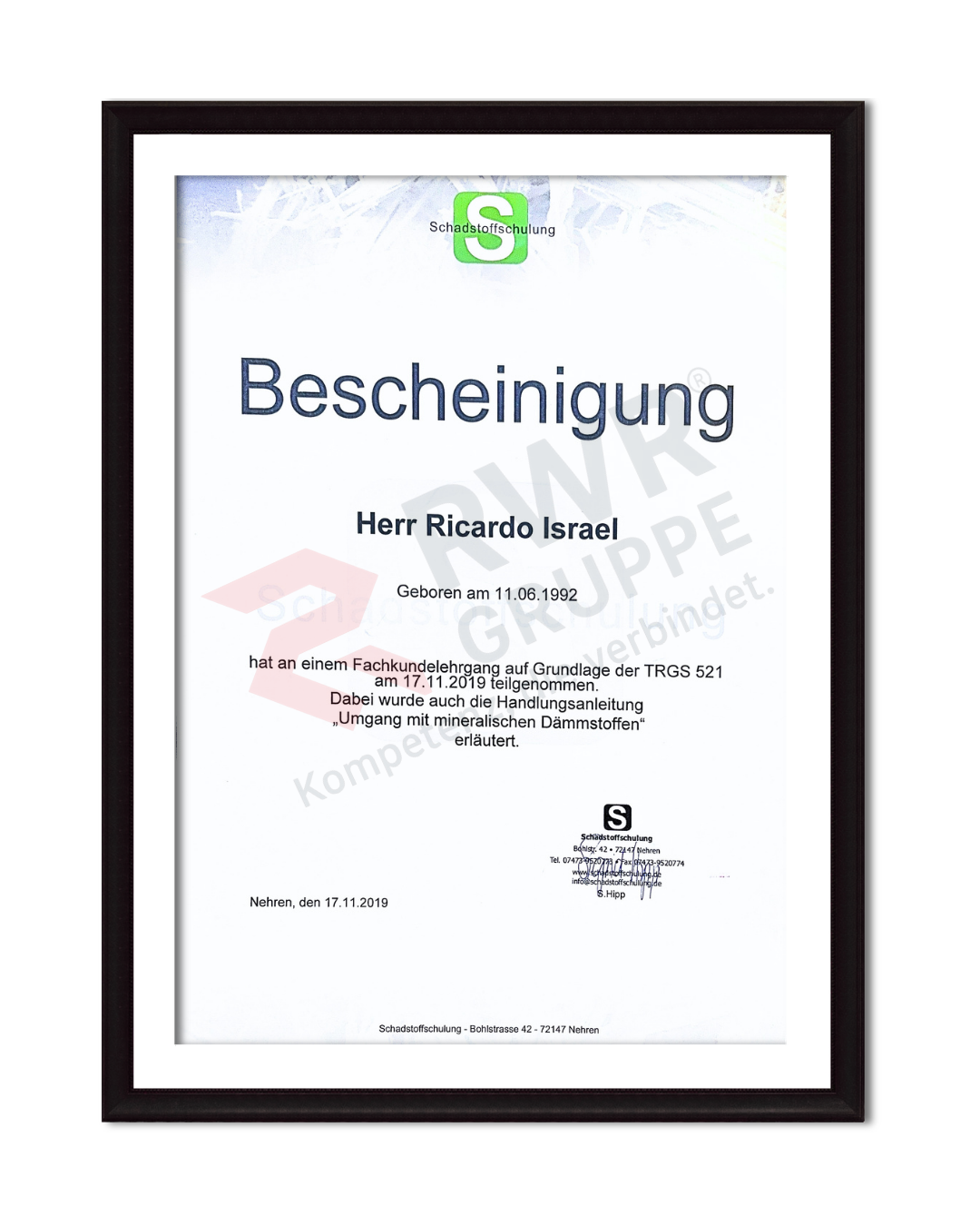 RWR Recycling Zertifizierung 5