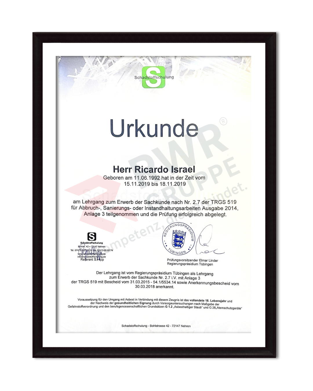 RWR Recycling Zertifizierung 6